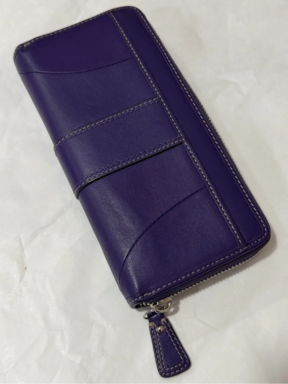 Coach Vintage Deep Purple Soho Zip Around Wallet